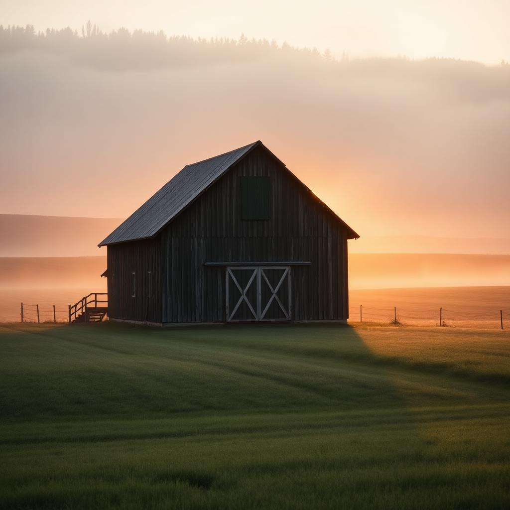 The barn at sunrise